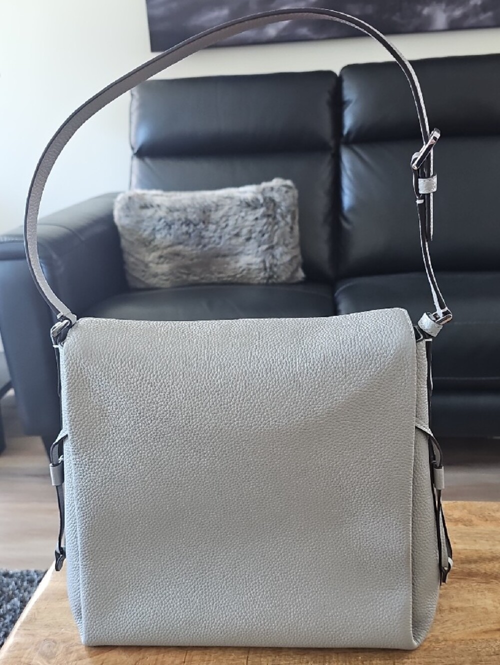 kate spade light gray pebble leather shoulder bag - Picture 2 of 7